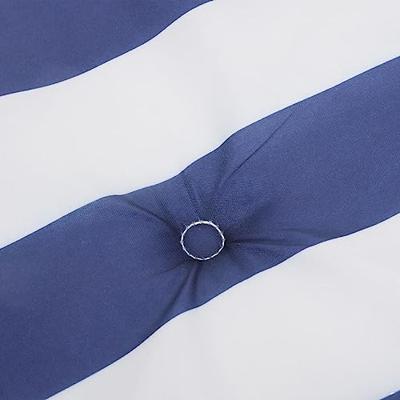 VidaXL Stoelkussens 6 st hoge rug gestreept stof oxford wit en blauw VidaXL Stoelkussens 6 st hoge rug gestreept stof oxford wit en blauw