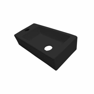 Fontein Best Design Farnetta 37x18x9cm Kraangat Links Mat Zwart Fontein Best Design Farnetta 37x18x9cm Kraangat Links Mat Zwart