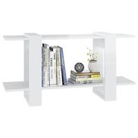 Boekenkast 100x30x51 cm bewerkt hout hoogglans wit - thumbnail