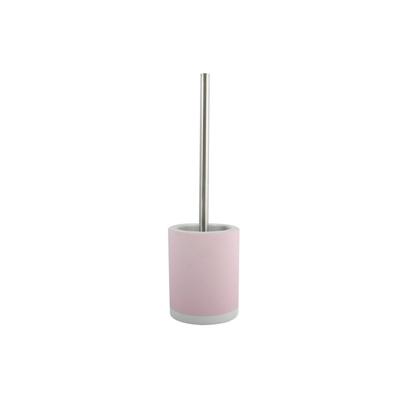 MSV Toilet|wc-borstel houder - keramiek|metaal - lichtroze - 38 cm