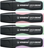 Stabilo green boss pastel - markeerstift - set met 4 stuks - thumbnail
