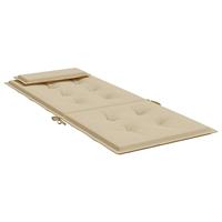 Stoelkussens 4 st hoge rug oxford stof beige - thumbnail