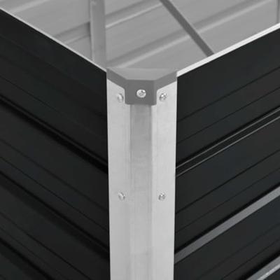 VidaXL Plantenbak verhoogd 240x80x77 cm gegalvaniseerd staal antraciet VidaXL Plantenbak verhoogd 240x80x77 cm gegalvaniseerd staal antraciet