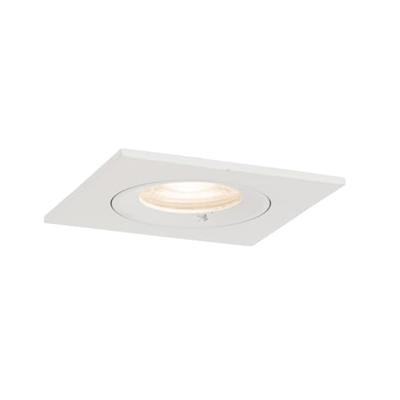 QAZQA Set van 6 inbouwspots wit vierkant GU10 50mm IP44 - Xena