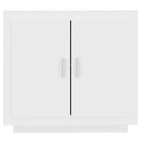 Dressoir 80x40x75 cm bewerkt hout wit - thumbnail