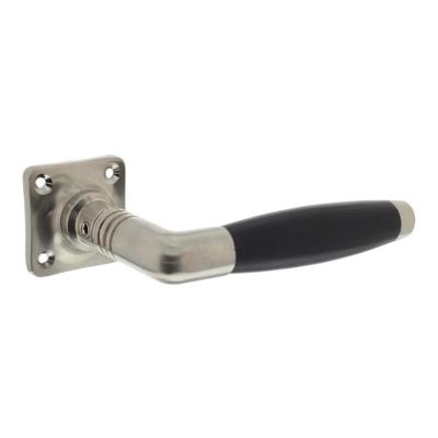 Deurkruk Ton Basic m.vierkant rozet nikk/mat