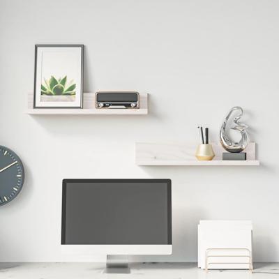 Wandkasten 2 st 50x11x9 cm massief grenenhout wit Wandkasten 2 st 50x11x9 cm massief grenenhout wit