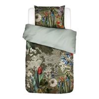 Essenza Nadia Dekbedovertrek - 1-persoons (140x200/220 Cm + 1 Sloop) - Katoen Satijn - Sage Green - thumbnail