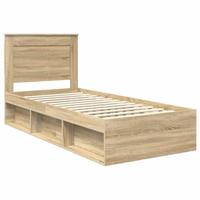 Bedframe met lade Sonoma Eiken 75 x 190 cm Massief grenenhout - thumbnail