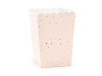 Popcornbakjes Chique Lichtroze/Goud (6st) - thumbnail