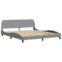 Bedframe zonder matras stof lichtgrijs 180x200 cm - thumbnail