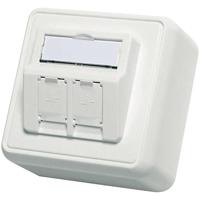 Telegärtner 100021382 Netwerkdoos Opbouw (op muur) Zonder connectoren Alpine-wit - thumbnail