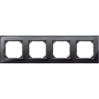 Merten 489403 Afdekking Frame 4-voudig System M, M-Plan Zwart 1 stuk(s)