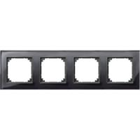 Merten 489403 Afdekking Frame 4-voudig System M, M-Plan Zwart 1 stuk(s) - thumbnail