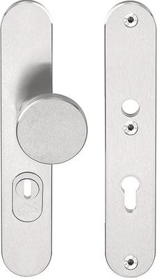 Formani Basics LB60-50KT massieve veiligheidsschilden met kerntrekbeveiliging knop/kruk SKG*** PC92 - mat RVS