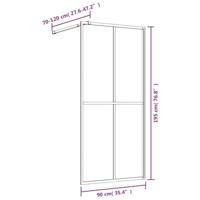 Inloopdouchewand transparant 90x195 cm ESG-glas goudkleurig - thumbnail
