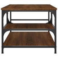 Salontafel 90x49x40 cm bewerkt hout bruineikenkleurig - thumbnail