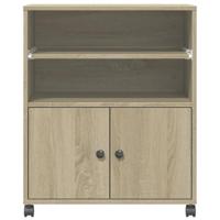 Printerkastje met wielen 60x48x74 cm sonoma eikenkleurig - thumbnail