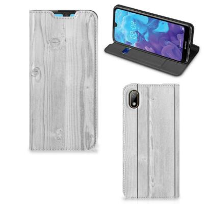 Huawei Y5 (2019) Book | Wallet Case | White Wood