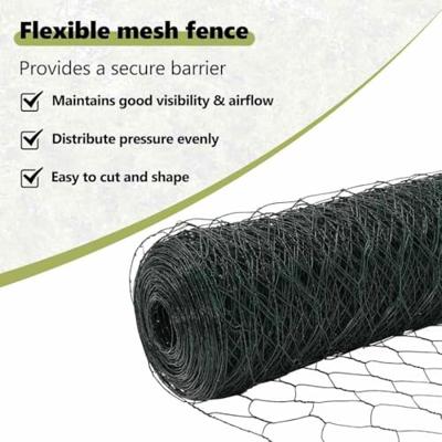 VidaXL Afrasteringspaal groen 25 x 0,6 m (50 mm gaas) staal en pvc