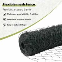 VidaXL Afrasteringspaal groen 25 x 0,6 m (50 mm gaas) staal en pvc - thumbnail