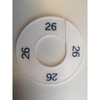 Maatring 9cm wit/zwart 26 - thumbnail