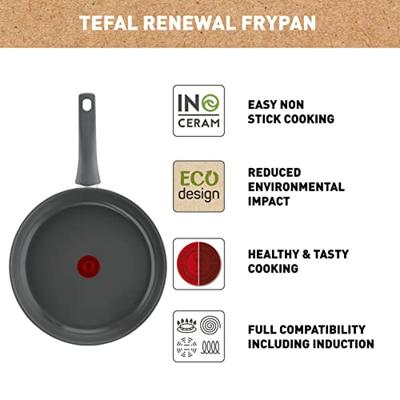 Tefal C42604 Renewal Keramische Koekenpan 24 cm Grijs - thumbnail