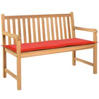 VidaXL Tuinbankkussen 120x50x3 cm oxford stof rood - thumbnail