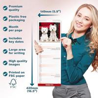 West Highland White Terrier Kalender 2026 Slimline - thumbnail