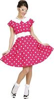 Jurk 50&apos;s roze - thumbnail