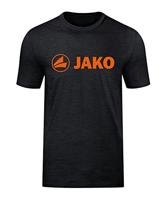 JAKO 6160 T-Shirt Promo - Zwart Gemeleerd/Fluo Oranje - M - thumbnail