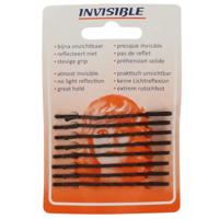 Invisible schuifjes newey kaartje bruin lang - thumbnail
