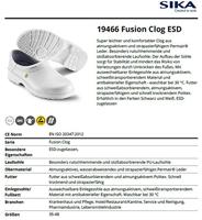 SIKA 19466 Fusion Clog ESD Flex zool Wit - Maat 46 - 00.089.012.46 - thumbnail