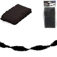 Folat twist slinger crêpepapier zwart 6 meter | 24 stuks - thumbnail