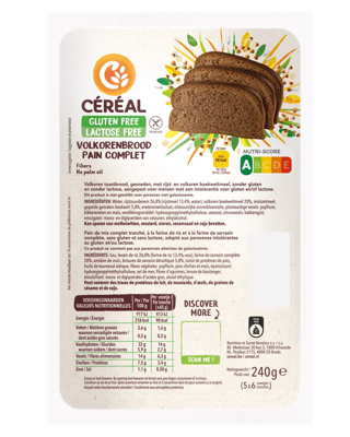 Cereal Glutenvrij & Lactosevrij Volkoren Brood