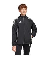 adidas Tiro 25 Competition Allweather Jacket Kids Zwart Grijs - thumbnail