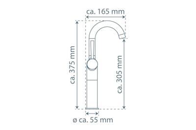 Wastafel Mengkraan Schutte Cornwall Chroom Verhoogd