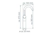 Wastafel Mengkraan Schutte Cornwall Chroom Verhoogd - thumbnail