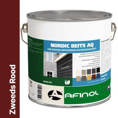 Afinol Nordic Beits AQ Zweeds Rood 2,5 liter