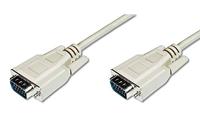 Digitus AK-310100-018-E VGA-kabel VGA Aansluitkabel VGA-stekker 15-polig, VGA-stekker 15-polig 1.80 m Grijs Schroefbaar - thumbnail