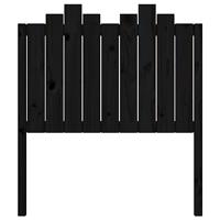 Hoofdbord 96x4x110 cm massief grenenhout zwart - thumbnail