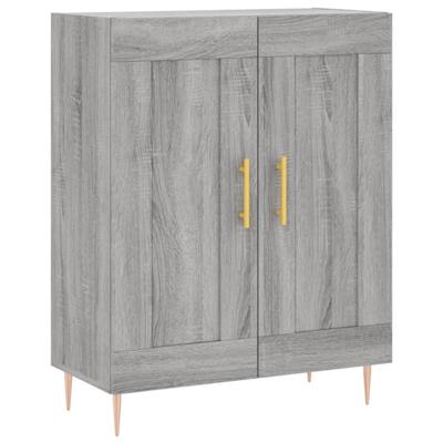 Dressoir 69,5x34x90 cm bewerkt hout grijs sonoma eikenkleurig