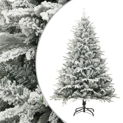VidaXL Kunstkerstboom met sneeuwvlokken 240 cm pvc en pe groen VidaXL Kunstkerstboom met sneeuwvlokken 240 cm pvc en pe groen
