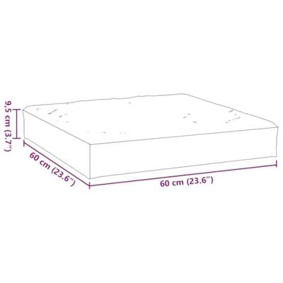 Palletkussen 60x60x8 cm oxford stof antracietkleurig - thumbnail