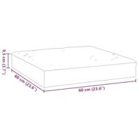 Palletkussen 60x60x10 cm stof gemleerd antracietkleurig - thumbnail