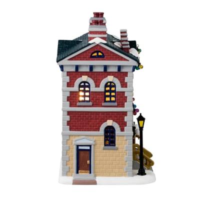 Lemax precinct 12 police verlicht kersthuisje Caddington Village 2024 - thumbnail