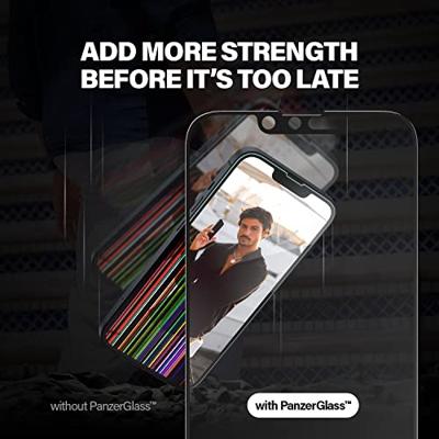 PanzerGlass Bundle Clear Glass+Case B0401+2783 Screenprotector (glas) Apple iPhone 14 1 stuk(s) Anti-vingerafdruk, Antibacterieel, Meekijkbescherming - thumbnail