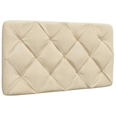 Bedframe zonder matras 90x200 cm stof crèmekleurig