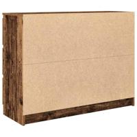 Dressoir 100x35x76 cm spaanplaat oud hout - thumbnail