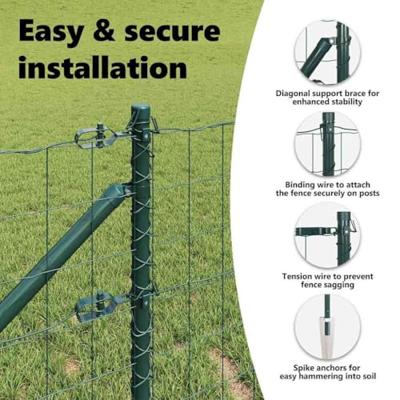 VidaXL Hek met paal groen 0,6 x 25 m staal en pvc